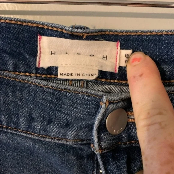 Hatch under the belly crop jeans, size 26